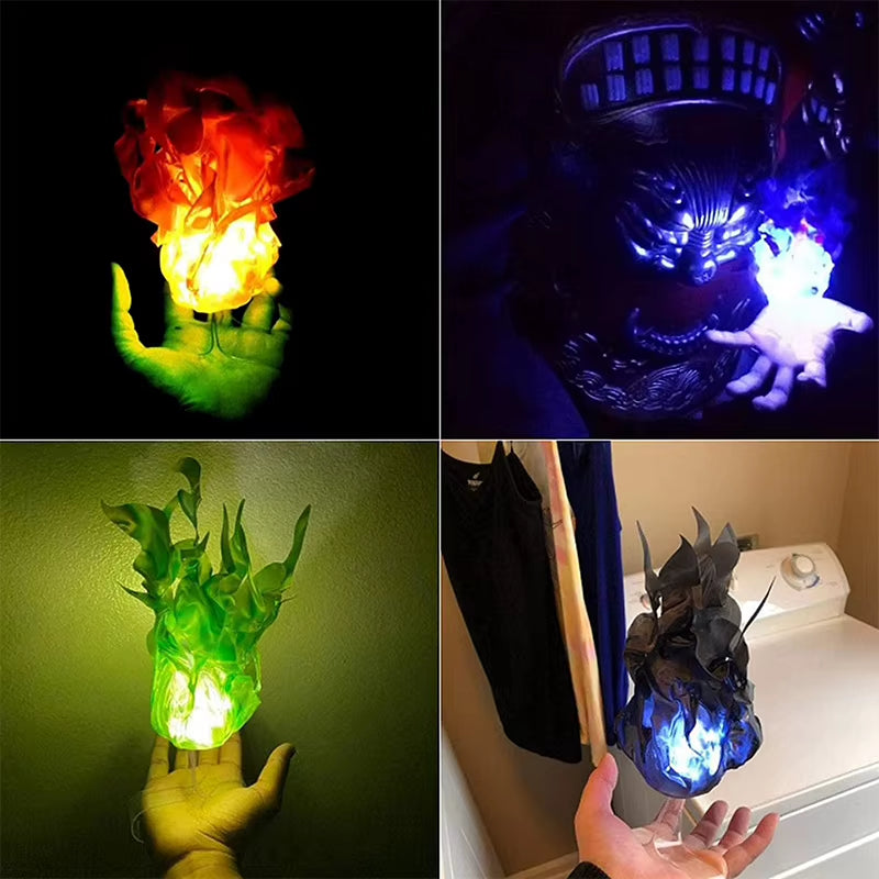 New Halloween Floating Fireball Prop Funny Luminous Floating Handheld Flame Ball 2025 Party Cosplay Supplies Decoration